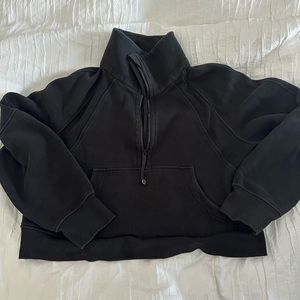 Scuba oversized funnel-neck half zip